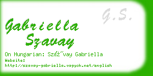 gabriella szavay business card